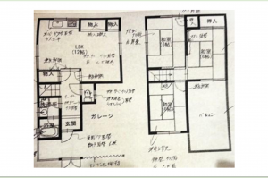 八尾市南本町、中古一戸建ての間取り画像です