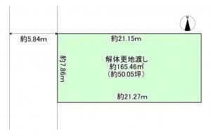 八尾市田井中、土地の間取り画像です