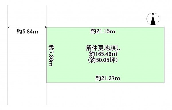 八尾市田井中、土地の間取り画像です