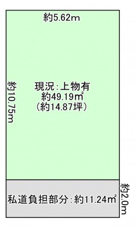 八尾市南植松町、土地の間取り画像です