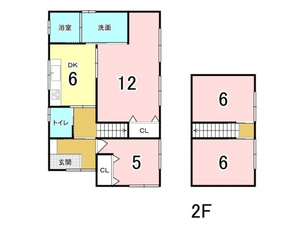 八尾市南本町、中古一戸建ての間取り画像です
