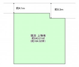 八尾市天王寺屋、土地の間取り画像です