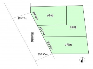 八尾市久宝園、土地の間取り画像です