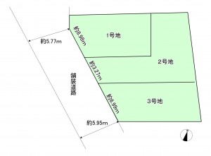 八尾市久宝園、土地の間取り画像です