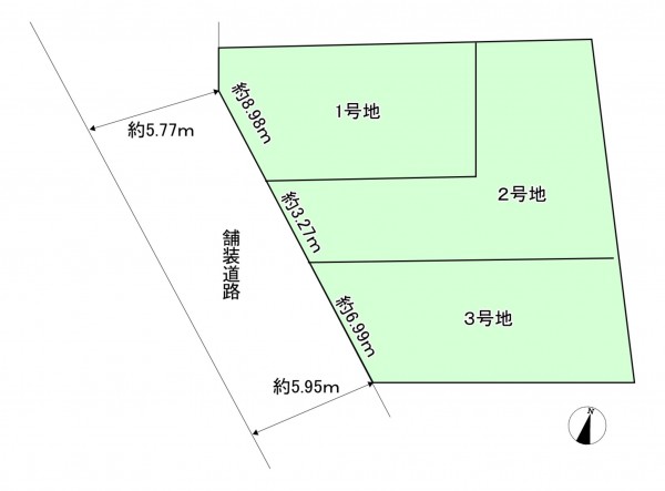 八尾市久宝園、土地の間取り画像です