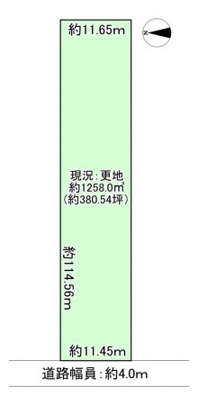 八尾市福万寺町南、土地の間取り画像です