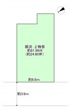 八尾市緑ヶ丘、土地の間取り画像です