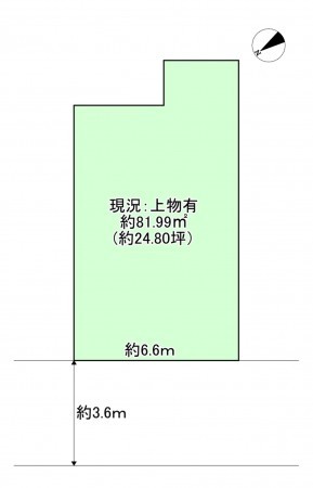 八尾市緑ヶ丘、土地の間取り画像です