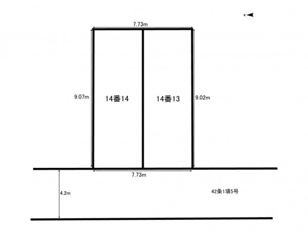 八尾市山城町、土地の間取り画像です
