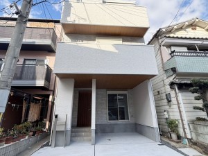 八尾市渋川町、新築一戸建ての外観画像です