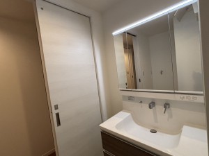 八尾市渋川町、新築一戸建ての洗面画像です