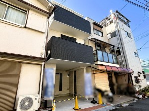 八尾市東弓削、新築一戸建ての外観画像です