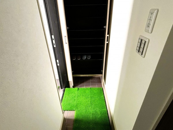 八尾市東弓削、新築一戸建ての玄関画像です