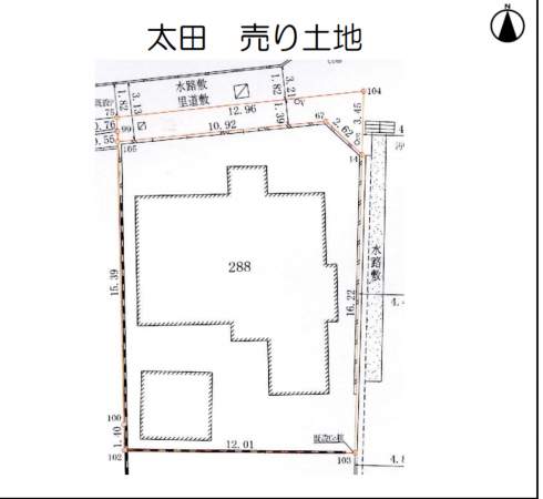 八尾市太田、土地の間取り画像です