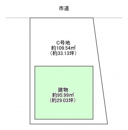 八尾市八尾木、土地の間取り画像です