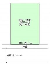 八尾市大竹、土地の間取り画像です