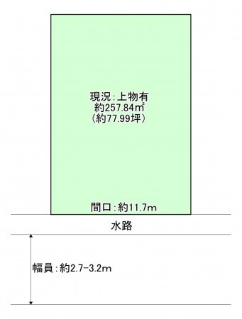八尾市大竹、土地の間取り画像です