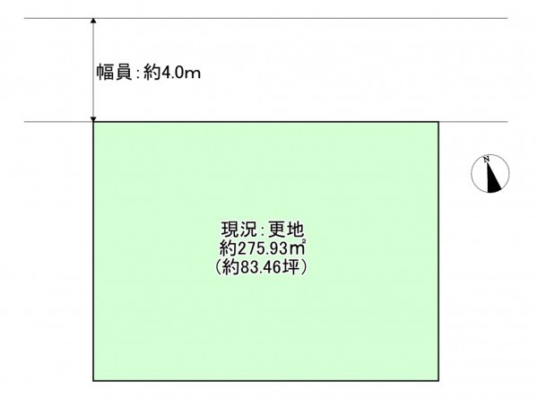 八尾市、土地の間取り画像です