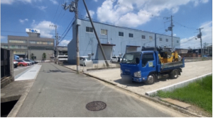 八尾市太田新町、土地の前面道路を含む現地写真画像です