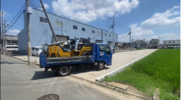 八尾市太田新町、土地の前面道路を含む現地写真画像です