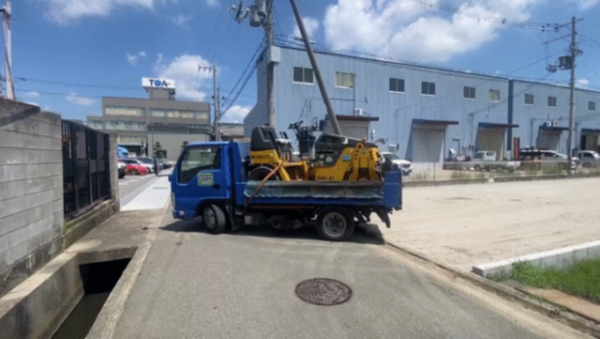 八尾市太田新町、土地の前面道路を含む現地写真画像です