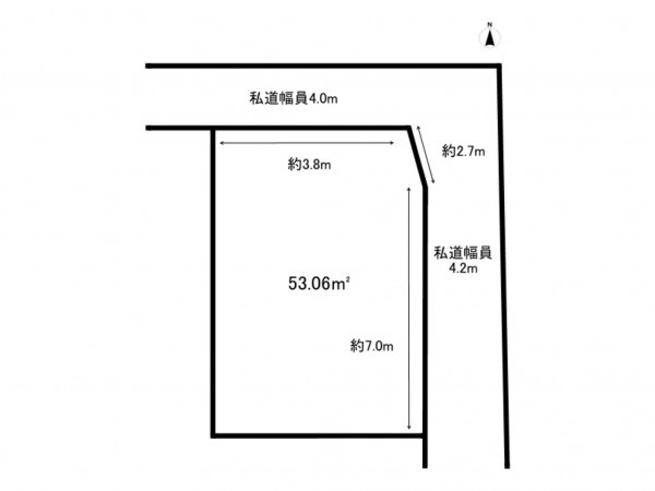 八尾市福万寺町、土地の間取り画像です