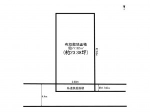 八尾市山本町南、土地の間取り画像です