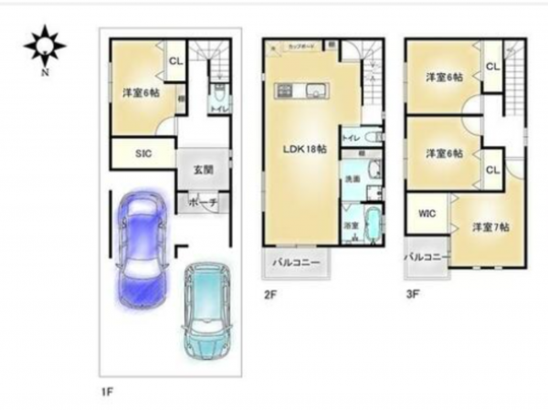 八尾市山本町南、土地の間取り画像です