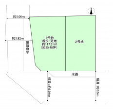 八尾市堤町、土地の間取り画像です
