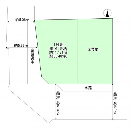 八尾市堤町、土地の間取り画像です