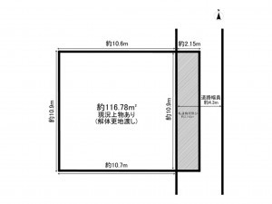 八尾市高安町北、土地の間取り画像です