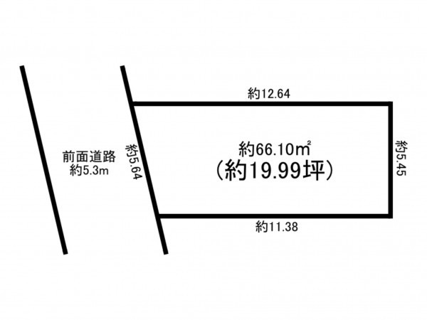 八尾市久宝園、土地の間取り画像です