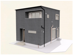 八尾市曙川東、新築一戸建ての完成予想図（外観）画像です