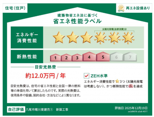 八尾市曙川東、新築一戸建ての建築プラン例画像です