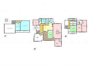 八尾市刑部、中古一戸建ての間取り画像です