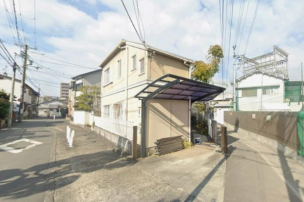 八尾市末広町、土地の前面道路を含む現地写真画像です