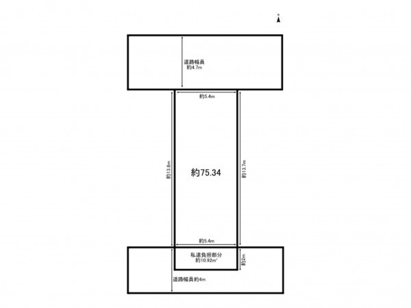 八尾市堤町、土地の間取り画像です