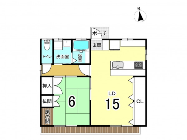八尾市西山本町、中古一戸建ての間取り画像です