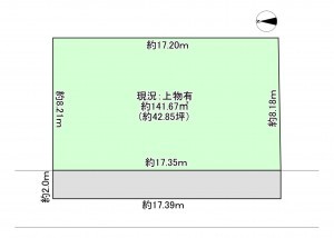 八尾市山本町南、土地の間取り画像です