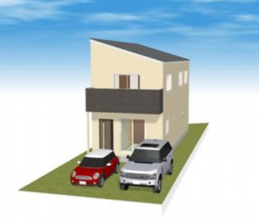 八尾市緑ヶ丘、土地の建築プラン例画像です