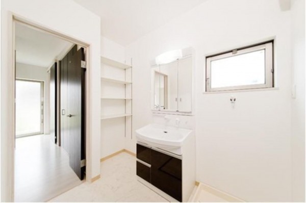 八尾市黒谷、土地の洗面画像です