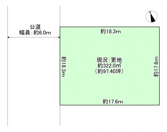八尾市神武町、土地の間取り画像です