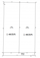 八尾市田井中、土地の間取り画像です