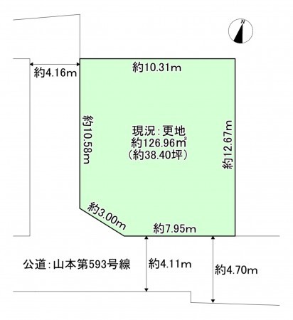 八尾市山本町南、土地の間取り画像です