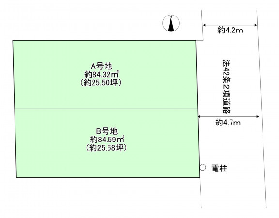 八尾市山本町南、土地の間取り画像です