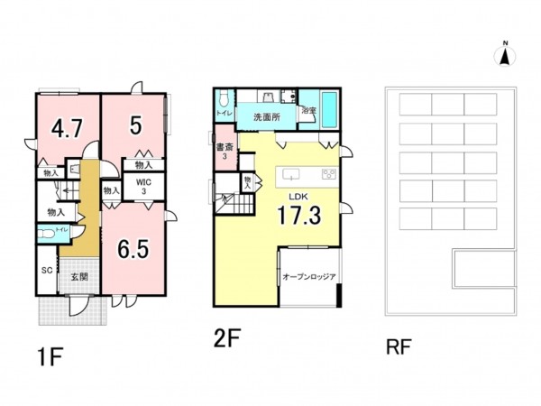 八尾市八尾木、中古一戸建ての間取り画像です