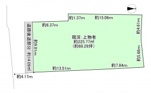 八尾市東本町、土地の間取り画像です