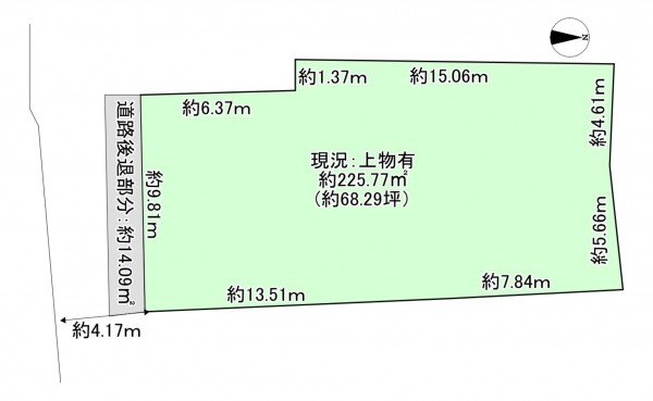 八尾市東本町、土地の間取り画像です