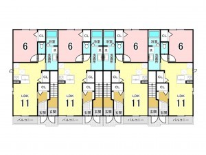 八尾市天王寺屋、中古一戸建ての間取り画像です