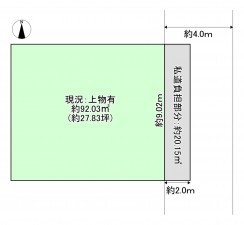 八尾市東山本新町、土地の間取り画像です